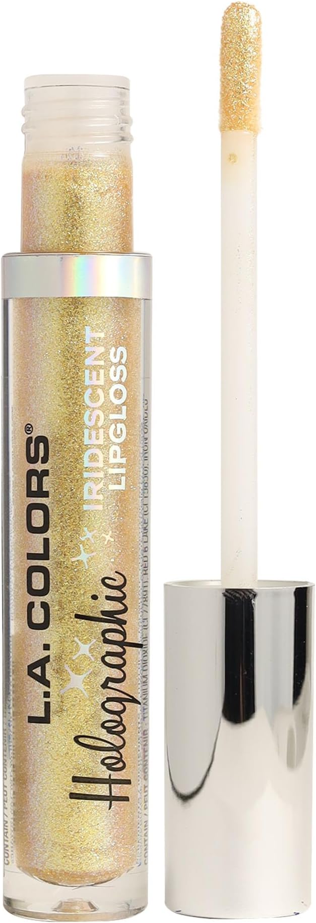 L.A. COLORS Holographic Iridescent Lipgloss, Gold Rush CLG422