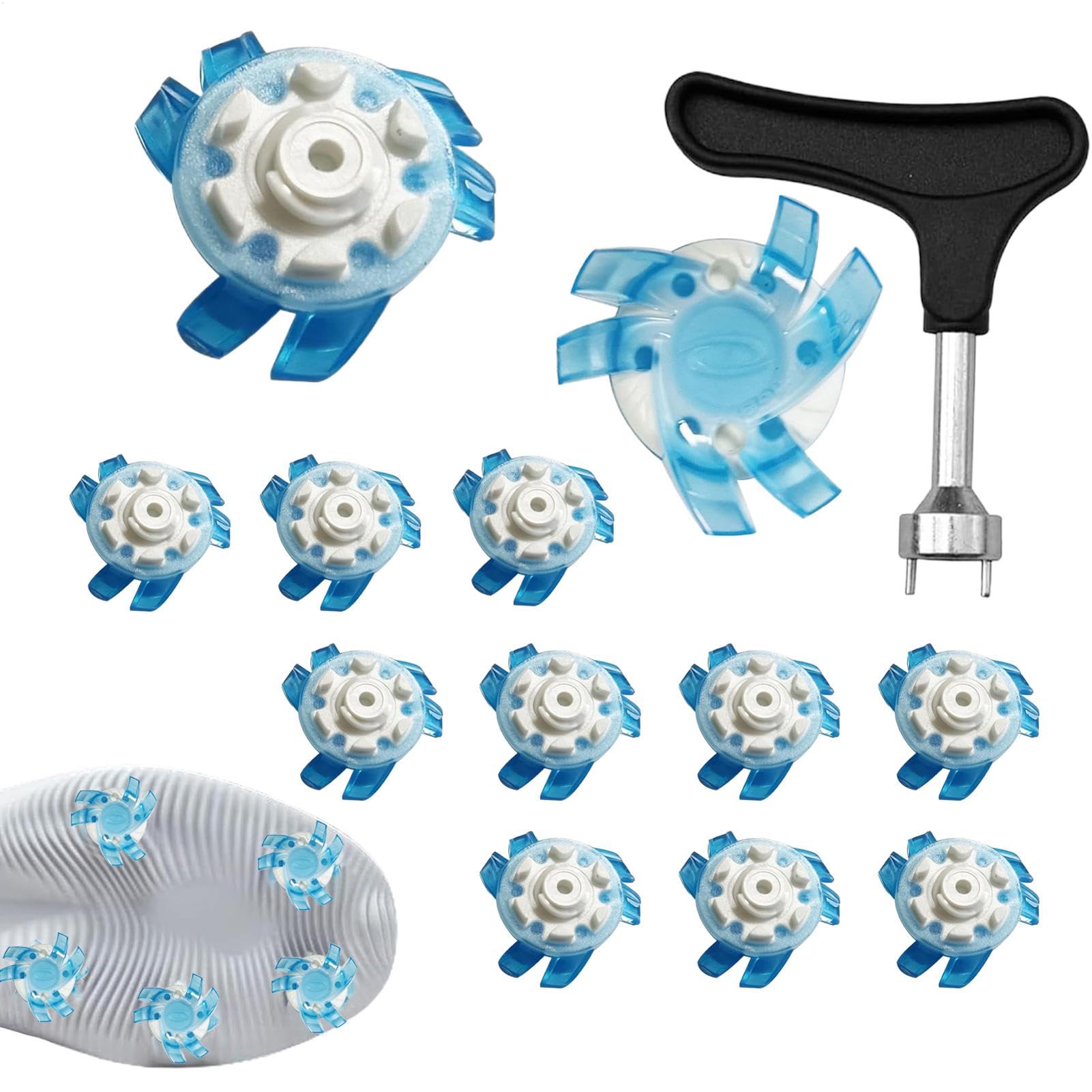 Kolce do butów golfowych, zamiennik knagi golfowych, kolce Joy Foot Joy, wygodna stabilność, mechanizm szybkiego skrętu, biały, czarny, niebieski, 2 cm, do użytku na zewnątrz