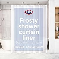 Clorox Frosty Shower Curtain Liner - Premium Waterproof 3g PEVA with Weighted Magnets, Lightweight Flexible 70x72 Bathroom Essential