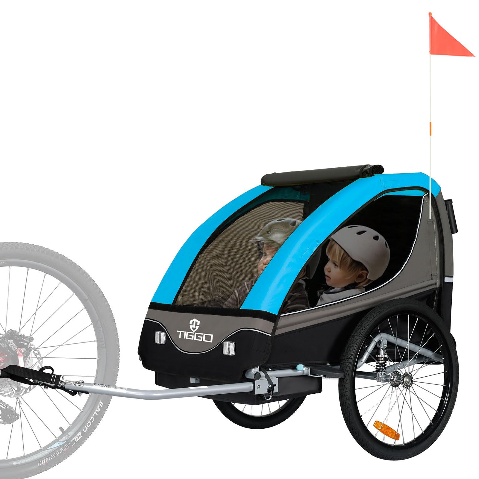 Tiggo S2 - Remolque infantil con suspensión para jogger 2 en 1, para niños, para bicicleta, giratorio 360°