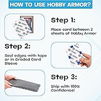 Vista 6 de Hobby Armor - Paquete de 100 protectores de envío de tarjetas coleccionables de 3.5 x 4.5 pulgadas con esquinas redondeadas, protector de tarjetas