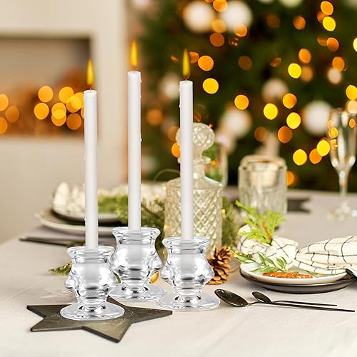 Miniatura 5 de 12 portavelas a granel, portavelas cónicos transparentes, portavelas de vidrio grueso para centro de mesa, boda, decoración de festivales, fiesta