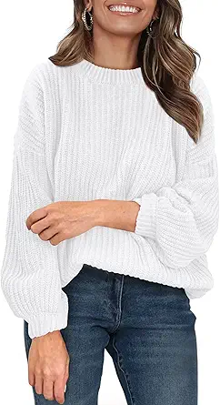 PRETTYGARDEN Fall Sweaters for Women 2025 Fashion Long Sleeve Casual Ribbed Knit Winter Clothes Pullover Jumper Tops