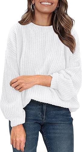 PRETTYGARDEN Fall Sweaters for Women 2025 Fashion Long Sleeve Casual Ribbed Knit Winter Clothes Pullover Jumper Tops