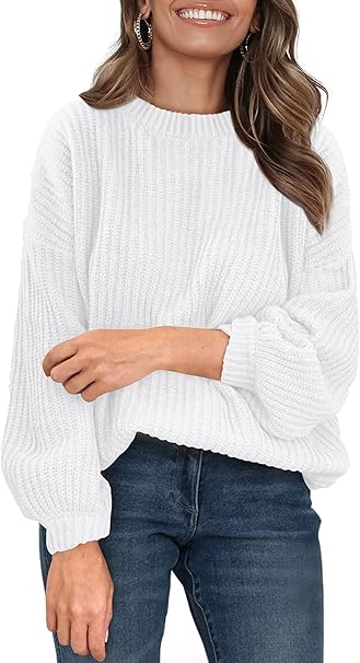 PRETTYGARDEN Fall Sweaters for Women 2025 Fashion Long Sleeve Casual Ribbed Knit Winter Clothes Pullover Jumper Tops