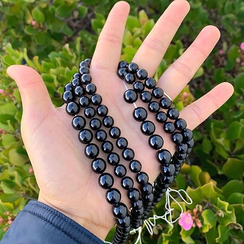 Miniatura 10 de Adabele 1 hebra de perlas de concha natural de grado AAA de 0.394 pulgadas, nácar de agua dulce, cuentas redondas sueltas de 15 pulgadas (blanco