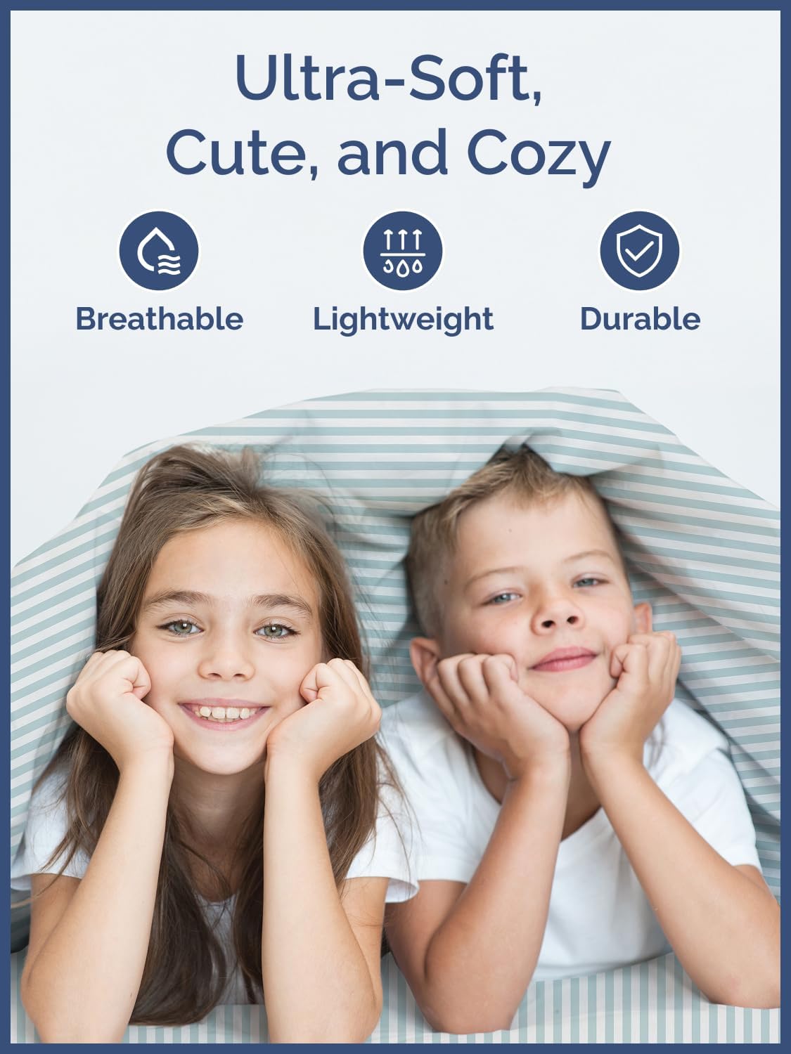 Kids Green Pinstripes Queen 4 Piece Sheet Set - Boys, Girls, Teens, Toddler - Easy Fit Deep Pockets - Breathable, Hotel Quality Sheets - Machine Washable - Wrinkle Free - Cute, Cozy, Soft - CGK Linens - Image 3