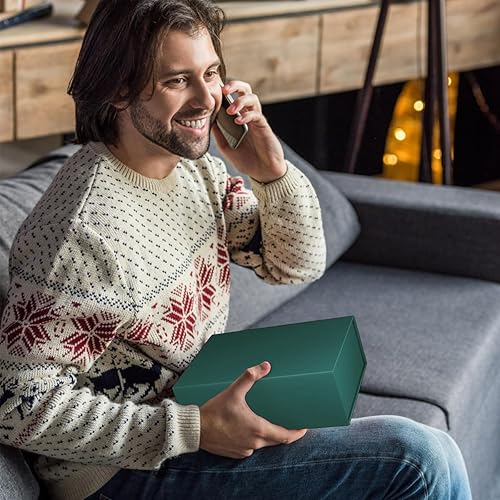 Miniatura 6 de ROSTELACK Caja de regalo verde de 10 x 6 x 3 pulgadas con tapa de cierre magnético, caja de regalo para regalos, caja de regalo de dama de honor,