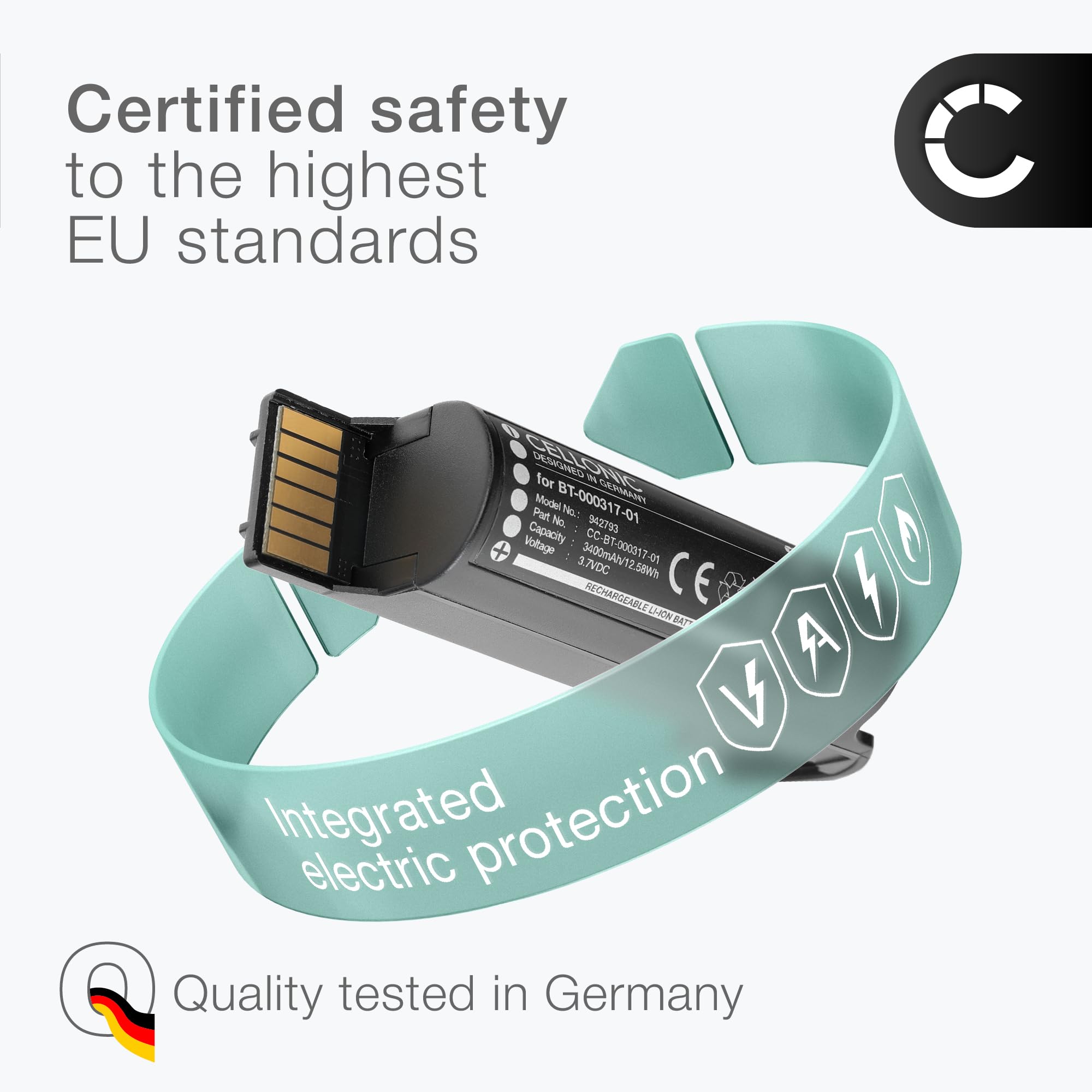 CELLONIC 1x Akku kompatibel mit Zebra CR2278, CR2278-PC, DS22