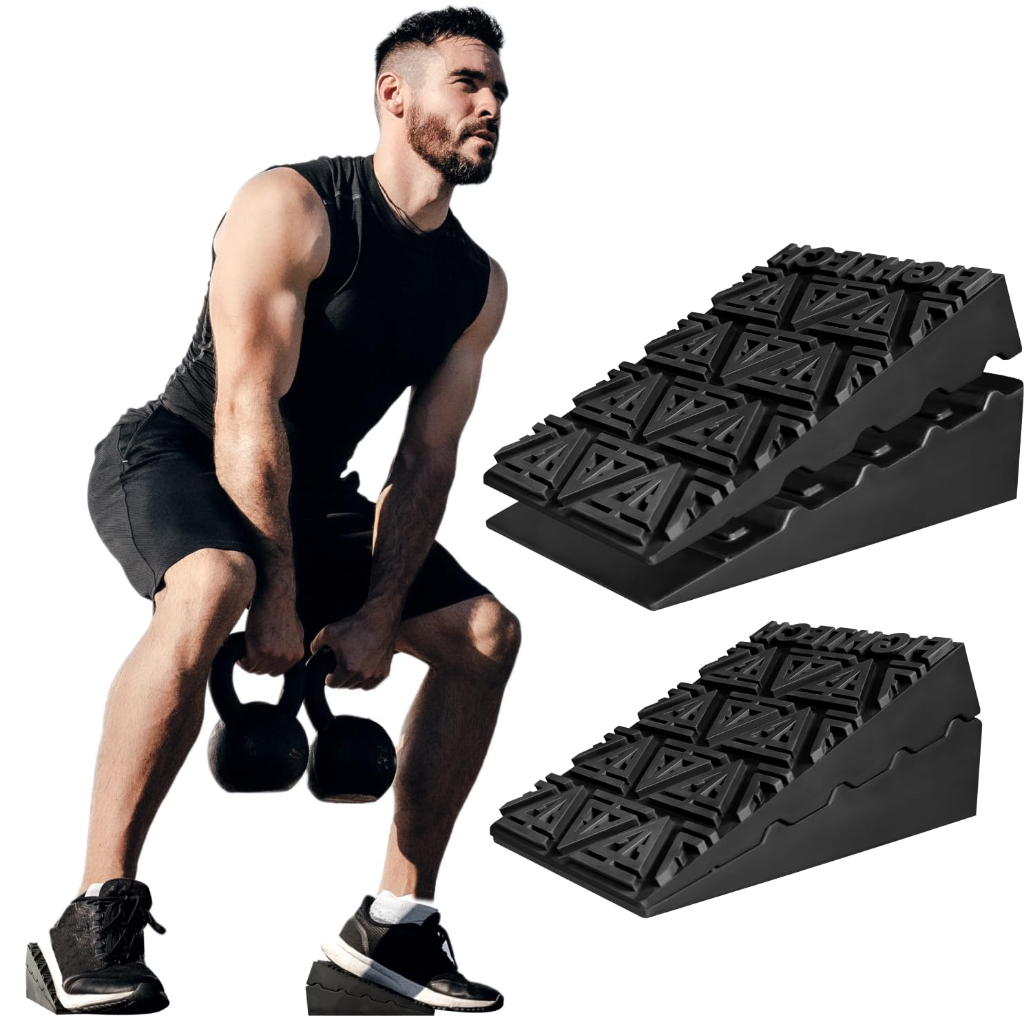 Bloc De Squat Folaps - Cale Talon 8,9cm Pour Améliorer Mobilité Et Performance