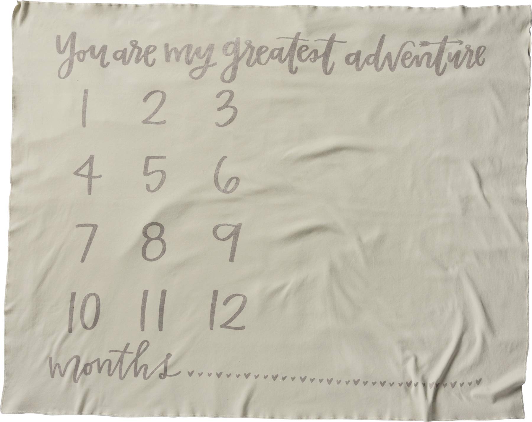 Primitives By Kathy Baby Milestone Blanket - Soft Jersey Cotton - My Girl Design - 42x36 Inches