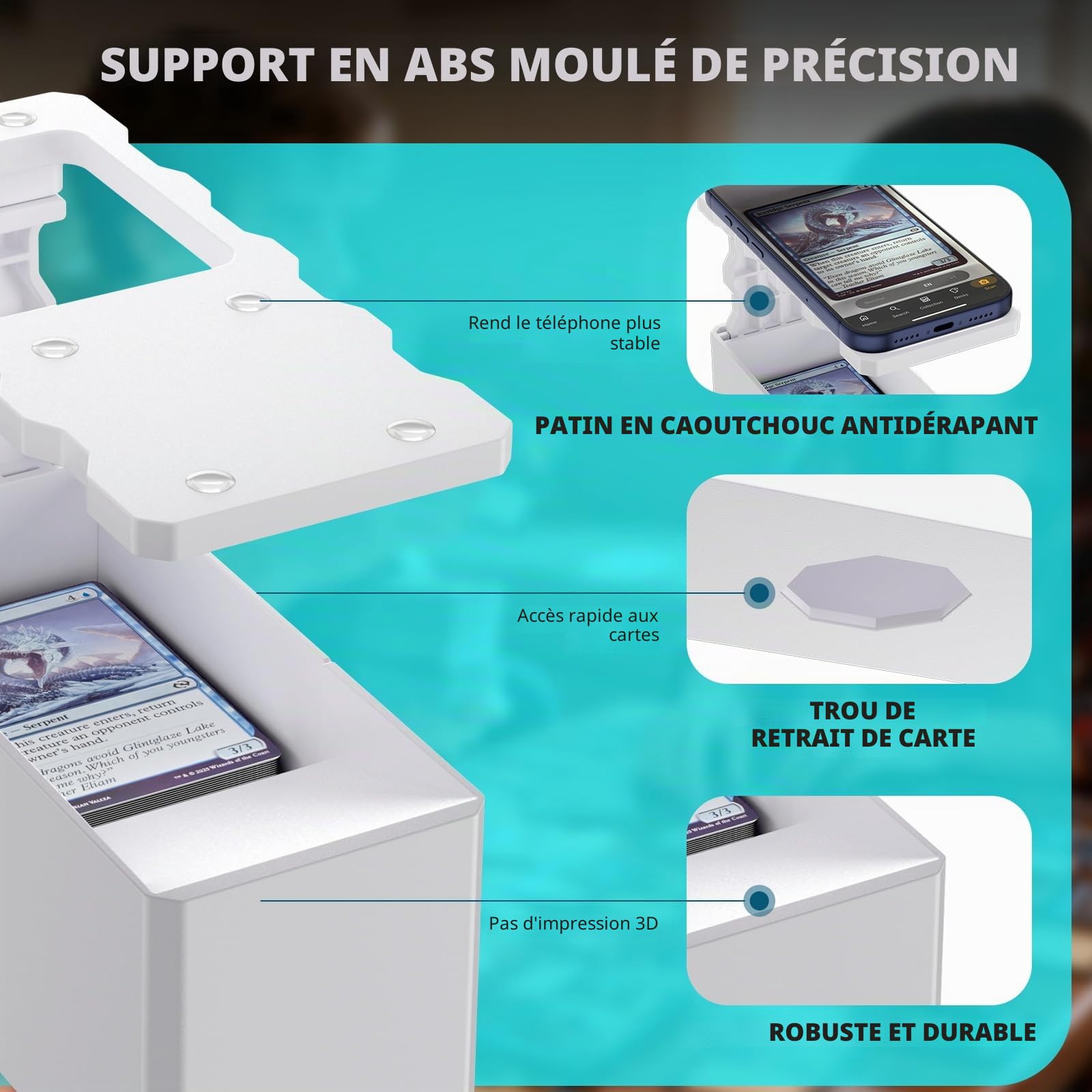 Support de NuméRisation pour Cartes MTG, Compatible avec Les Cartes à Collectionner de Taille Standard sans Pochettes, Hauteur RéGlable, Compatible avec l'application Manabox