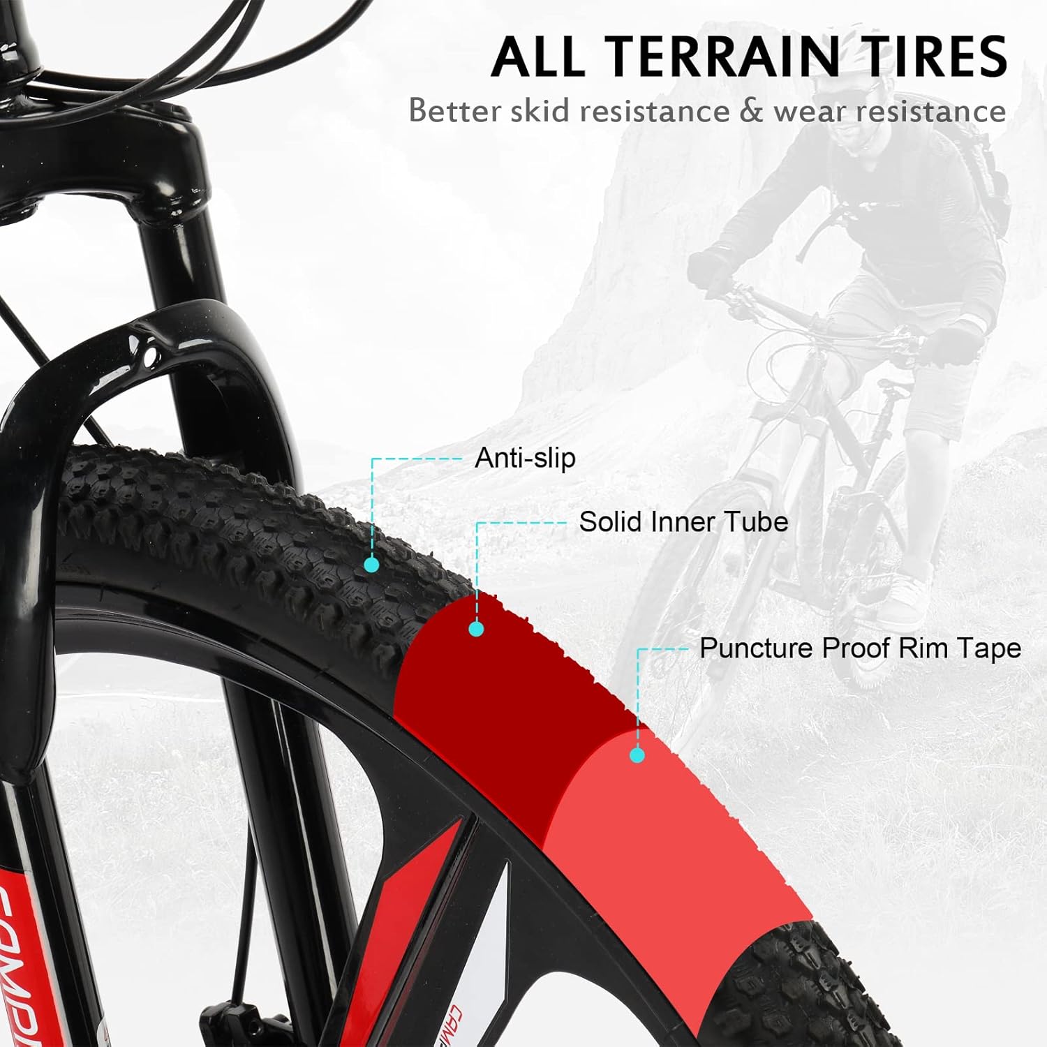 Ktaxon 26 Inch Foldable Mountain Bike, 21 Speed Folding Mountain Bike with Double Shock Effect, Powerful Mechanical Dual Disc Brakes, Unique Design and Ergonomic Frame & Cushion