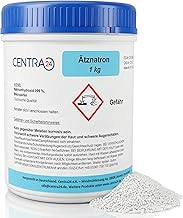 Centra24 Sodium Hydroxide, Beads, 1 kg in Tin, Caustic Soda, Lye Beads, Paint Stripping, Soap, Cleaner, NaOH, Soap Soda, Industry, Laboratory, Pipe Cleaner