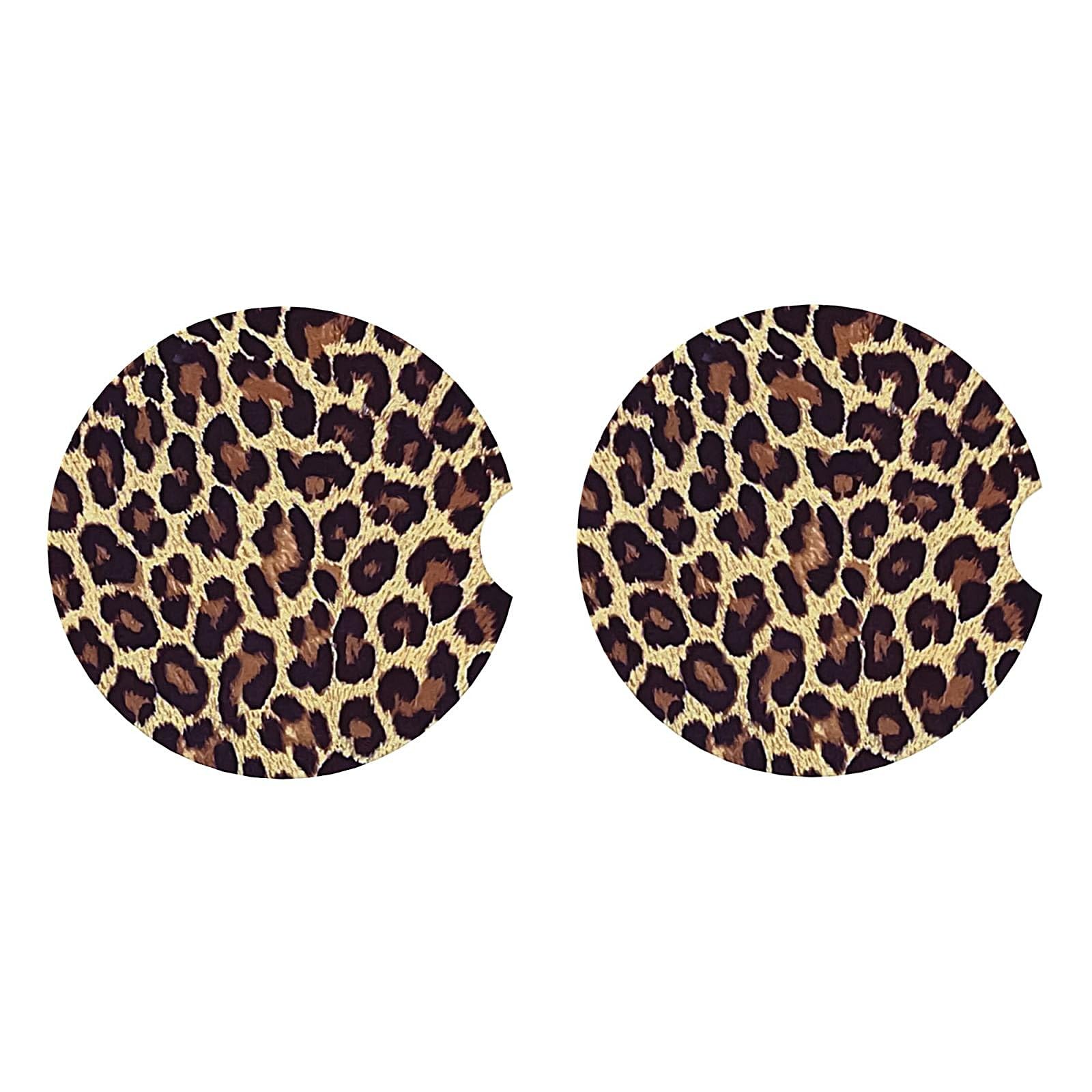 ABLESKY Sottobicchieri per portabicchieri per auto, confezione da 2 sottobicchieri assorbenti antiscivolo per auto, 6,5 cm, in ceramica, dimensioni universali, accessori per interni auto, donne e