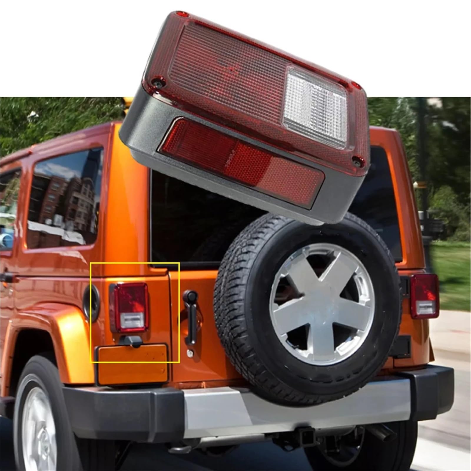 Halogen światła Lampa tylna zespolona Zestaw świateł tylnych lewy lub prawy z wiązką przewodów pasuje do Jeep Wrangler JK 2007-2017(Right)