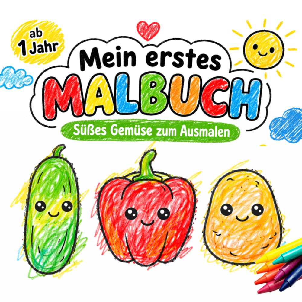 Mein erstes Malbuch ab 1 Jahr: Gemüse zum Ausmalen