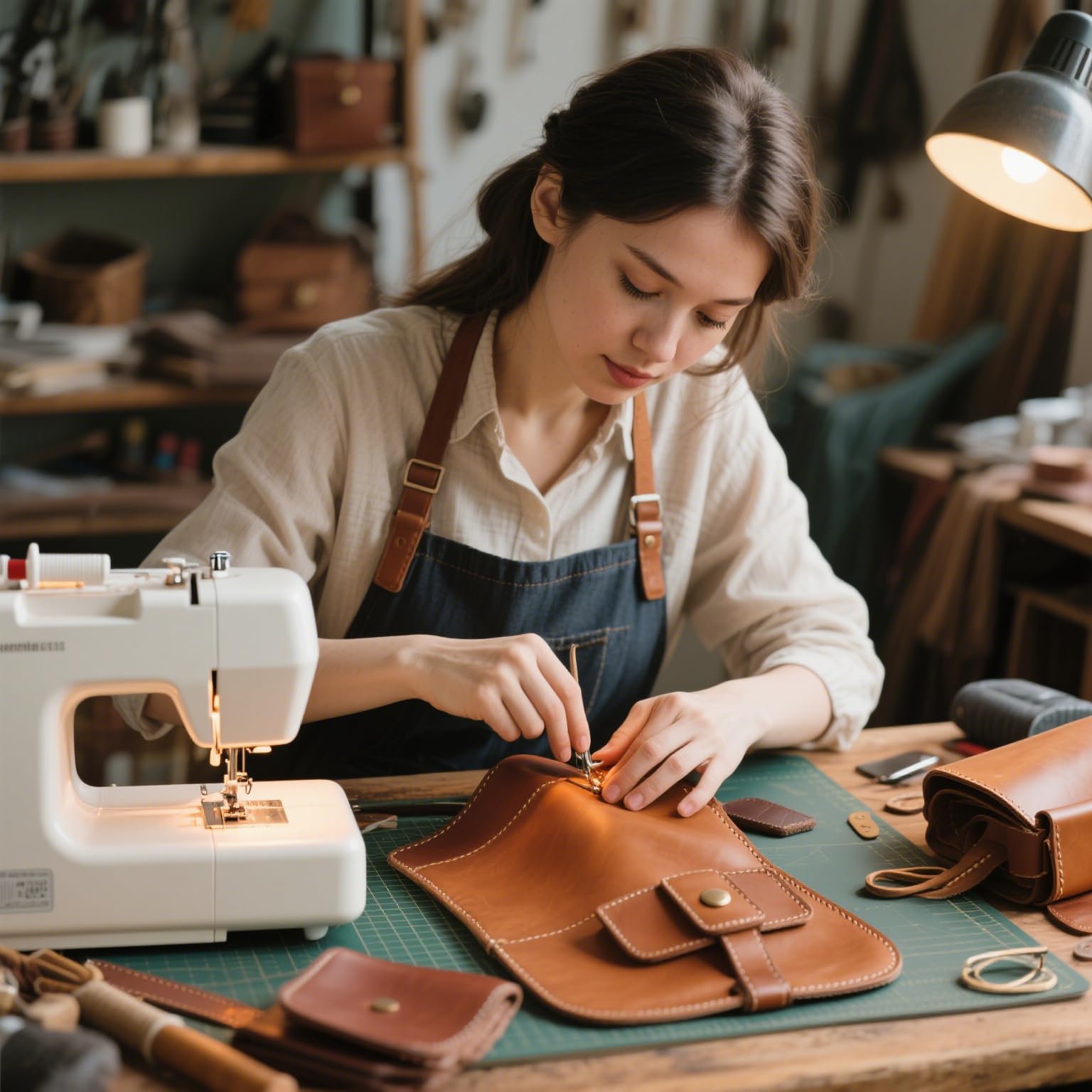 TINMAGI Herramientas de Artesanía de Cuero, Kit de Costura con Bolsa de Almacenamiento Personalizada, Herramientas de Trabajo de Cuero para Cortar, Perforar, Tallar