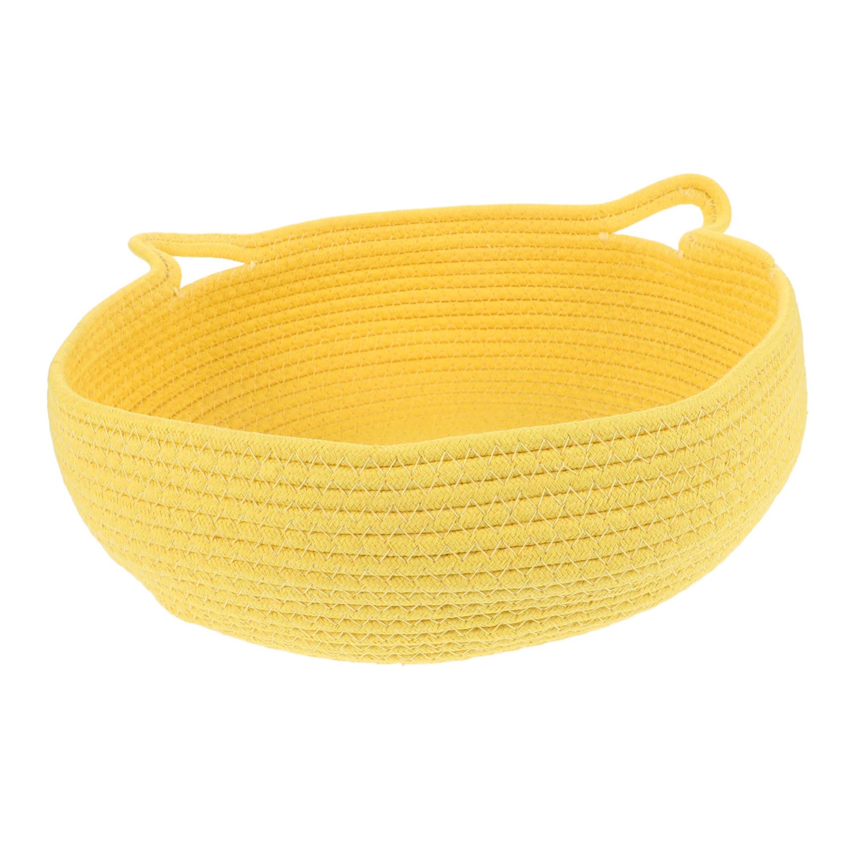 Lit rond en corde de coton contre les poils incrustés de chat et chien