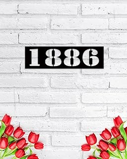 Custom Metal House Numbers Sign, Personalized Address Sign for Outside, Modern Metal Wall Art Custom Address Number Horizontal House Number, Customized Street Name Sign Address Plaque for House