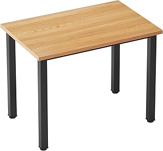 Kleiner Computer Schreibtisch pc Tisch bürotisch kinderschreibtisch Gaming Schreibtisch klein Arbeitsplatz für für Zuhause, Büro, Studieren, Schreiben (Teak-Schwarz, 80X40CM)