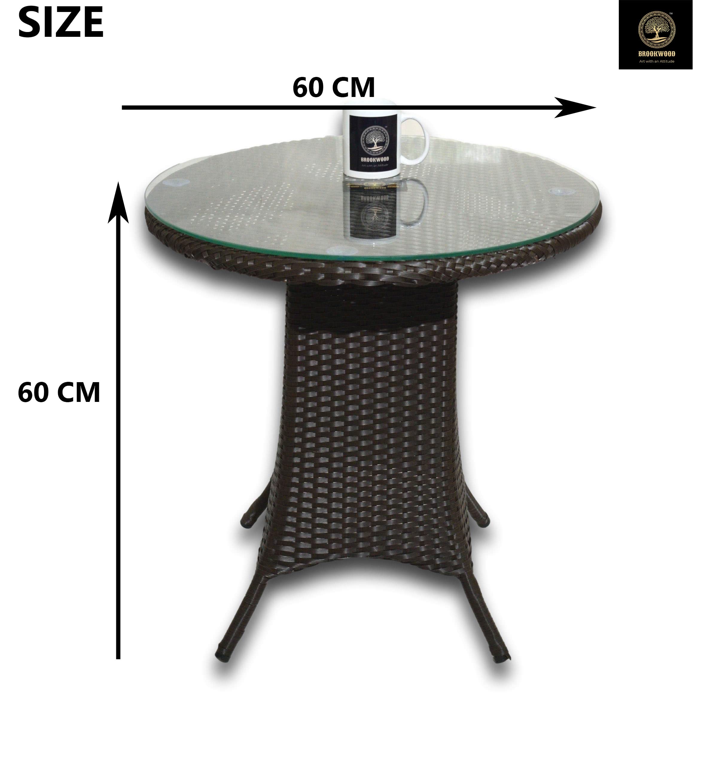 Brookwood - Outdoor Furniture Patio Set - Big Brown Set (Table Without Glass, Brown) 1