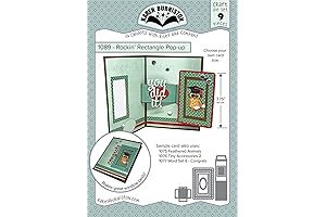 KB Riley Karen Burniston Dee Rockin' Rectangle Pop-Up Cutting Dies by Paper Rose, Silver
