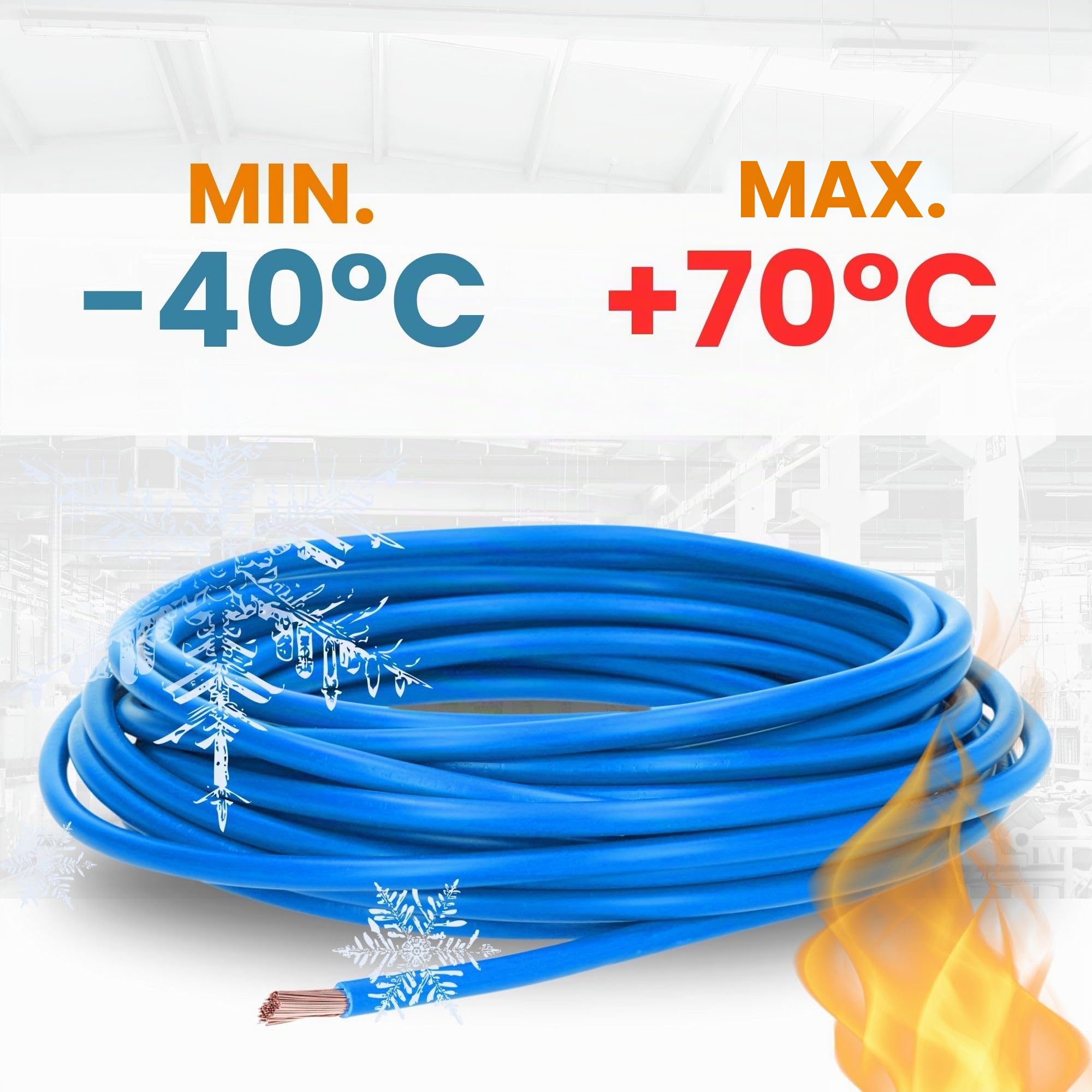 LAPP H07V-K 6 mm² Câble de Câblage Flexible - 10 m, Bleu | Fil électrique monoconducteur ignifuge, certifié HAR, idéal pour armoires de commande et installations fixes, 2500 V.