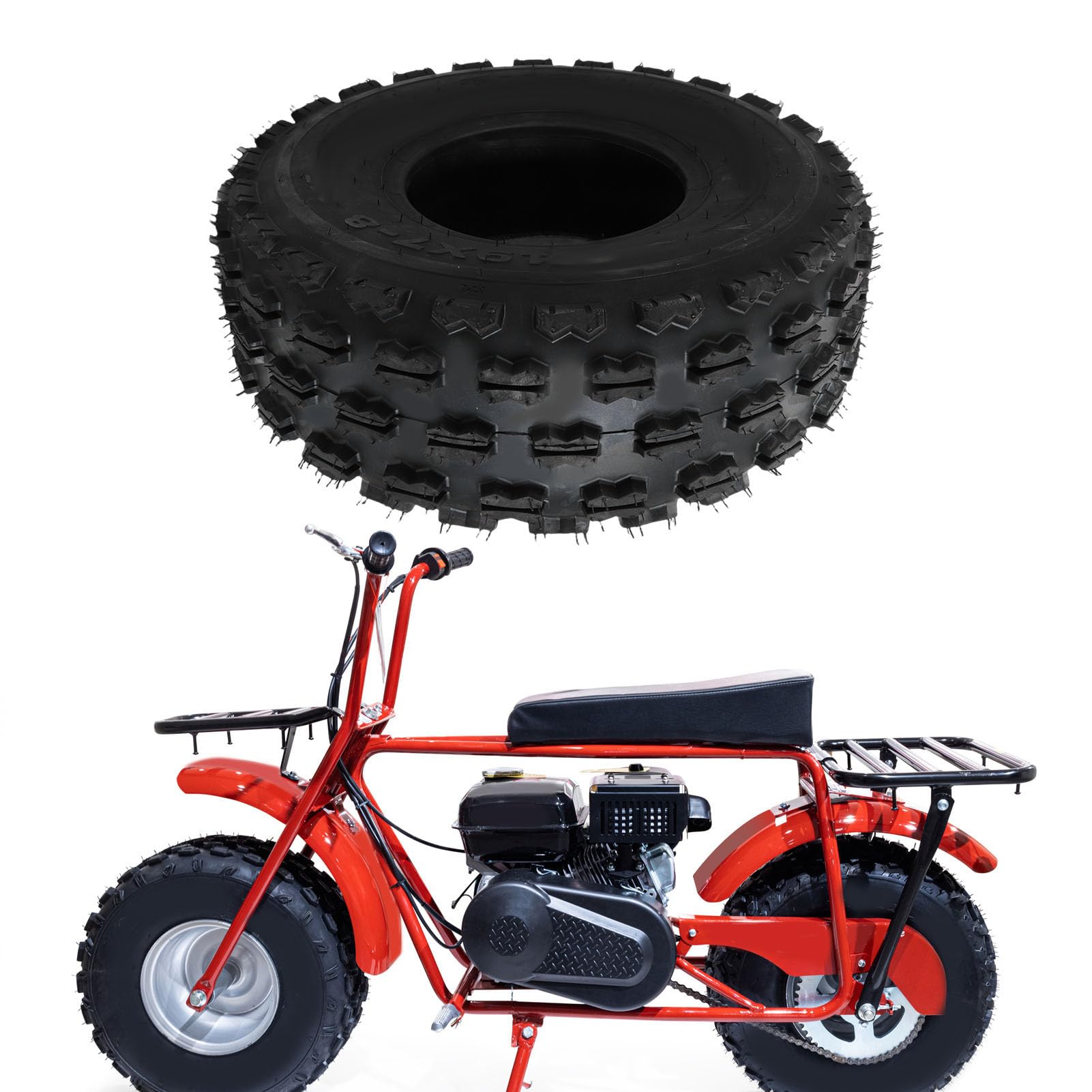SIXRUN Opona ATV 19x7 8, 6-warstwowa Bezdętkowa Opona Terenowa Terenowa z Wielokątowym Wzorem Bieżnika, do Gokarta Baja Warrior Coolster ATV UTV