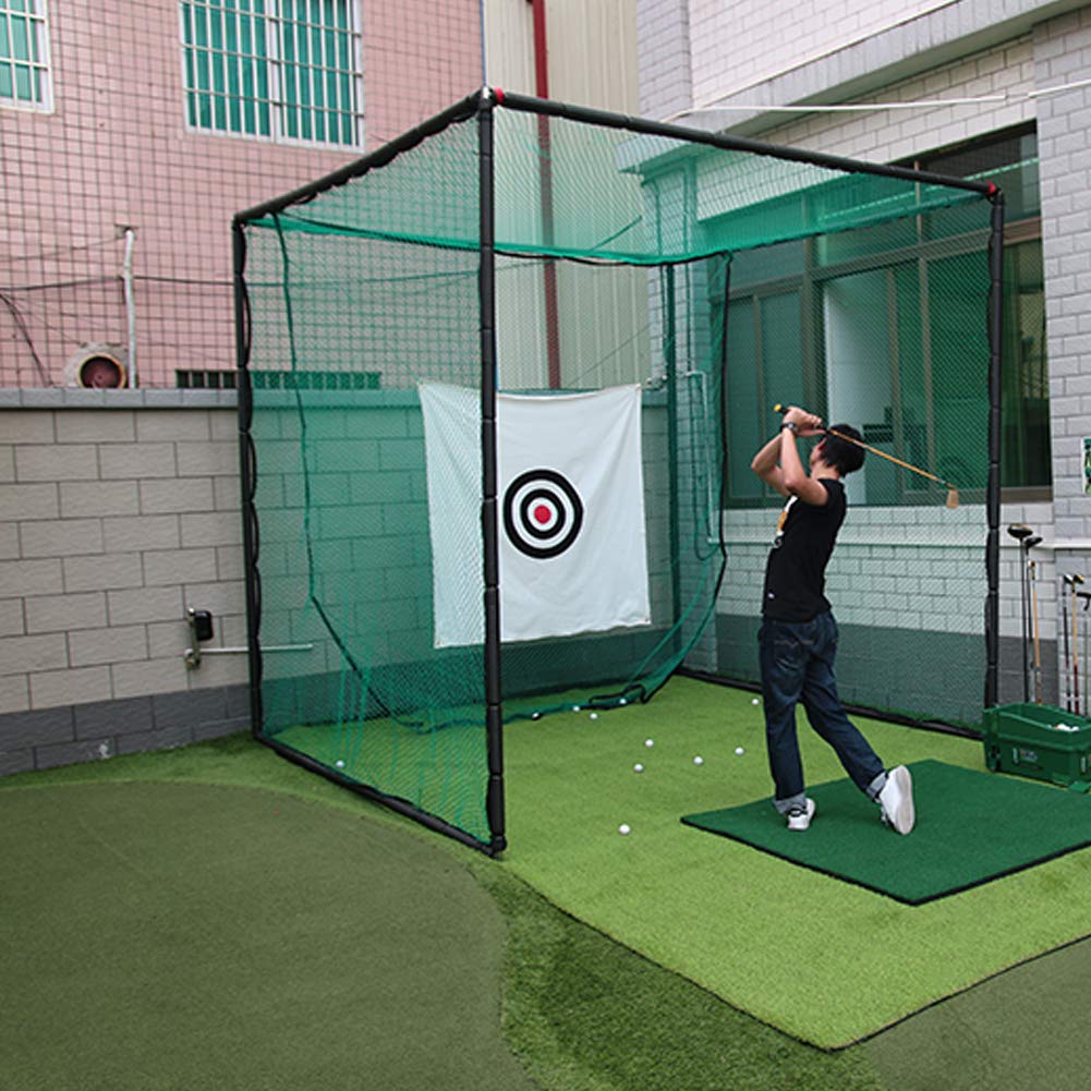 Red de Barrera de práctica de Golf, Red de Golpe de Pelota de Golf Portátil, Practica Tus Habilidades de Conducción y Golpeo para Uso en Interiores y Exteriores, Verde