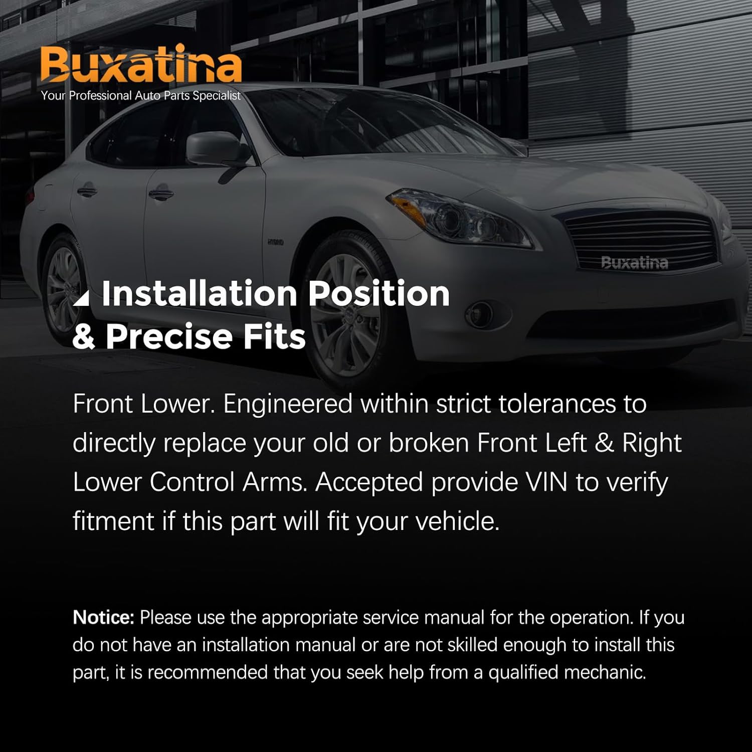 54501-1MD1A 54500-1MD1A 2PCS Front Lower Control Arms for Infiniti M37 M56 AWD 2011-2013 for Infiniti Q70 Q70L AWD 2014-2019 Front Left & Right Lower Control Arms 545011MD1A 545001MD1A