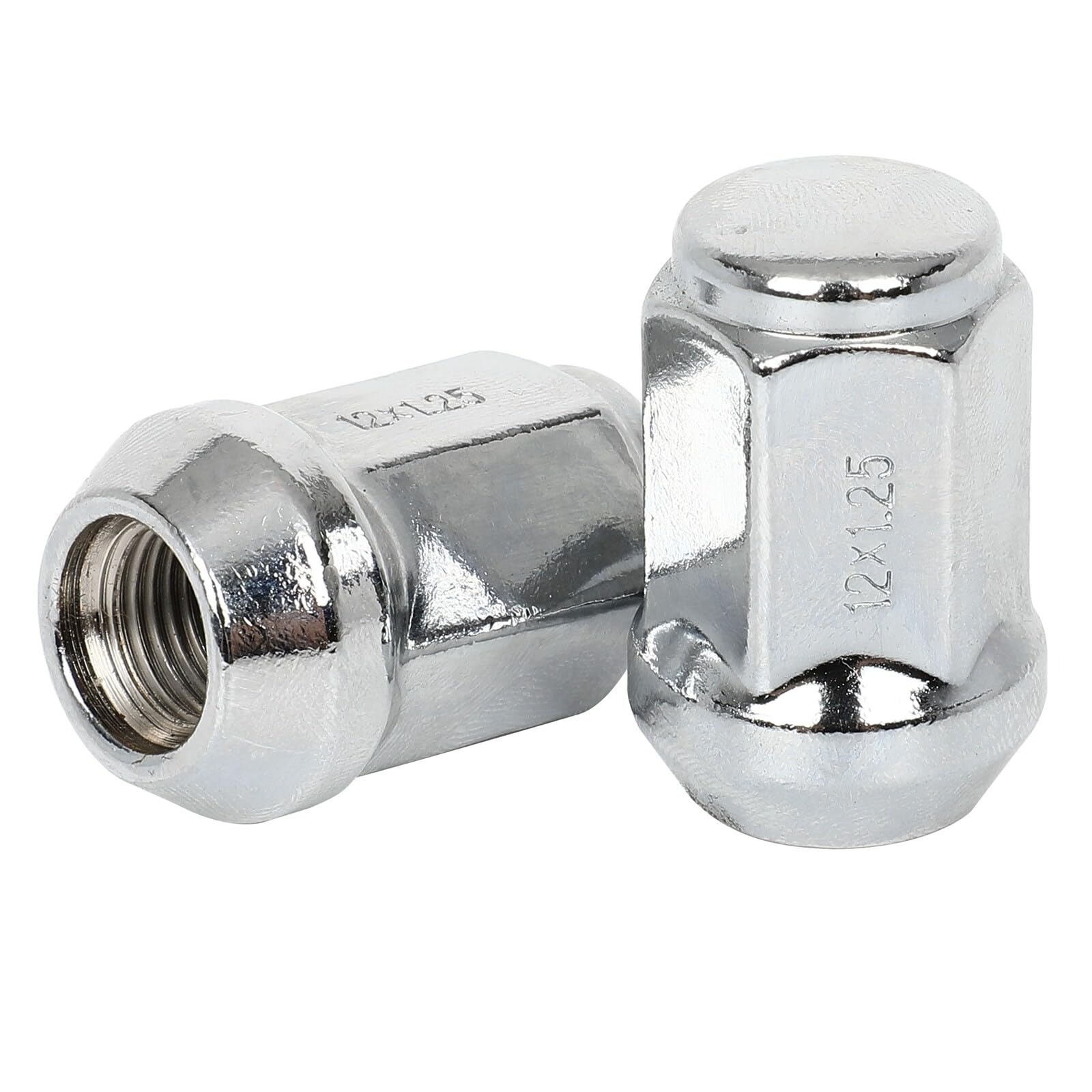 20-Piece Chrome Spline Drive Lug Nut Set With Key - 12x1.25 Thread For Subaru BRZ, WRX, STI, Impreza, Crosstrek