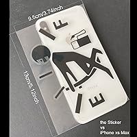 Vista 5 de 2 piezas de calcomanías blancas divertidas para tanque de combustible con tapa reflectante, calcomanías hilarantes para la mayoría de vehículos