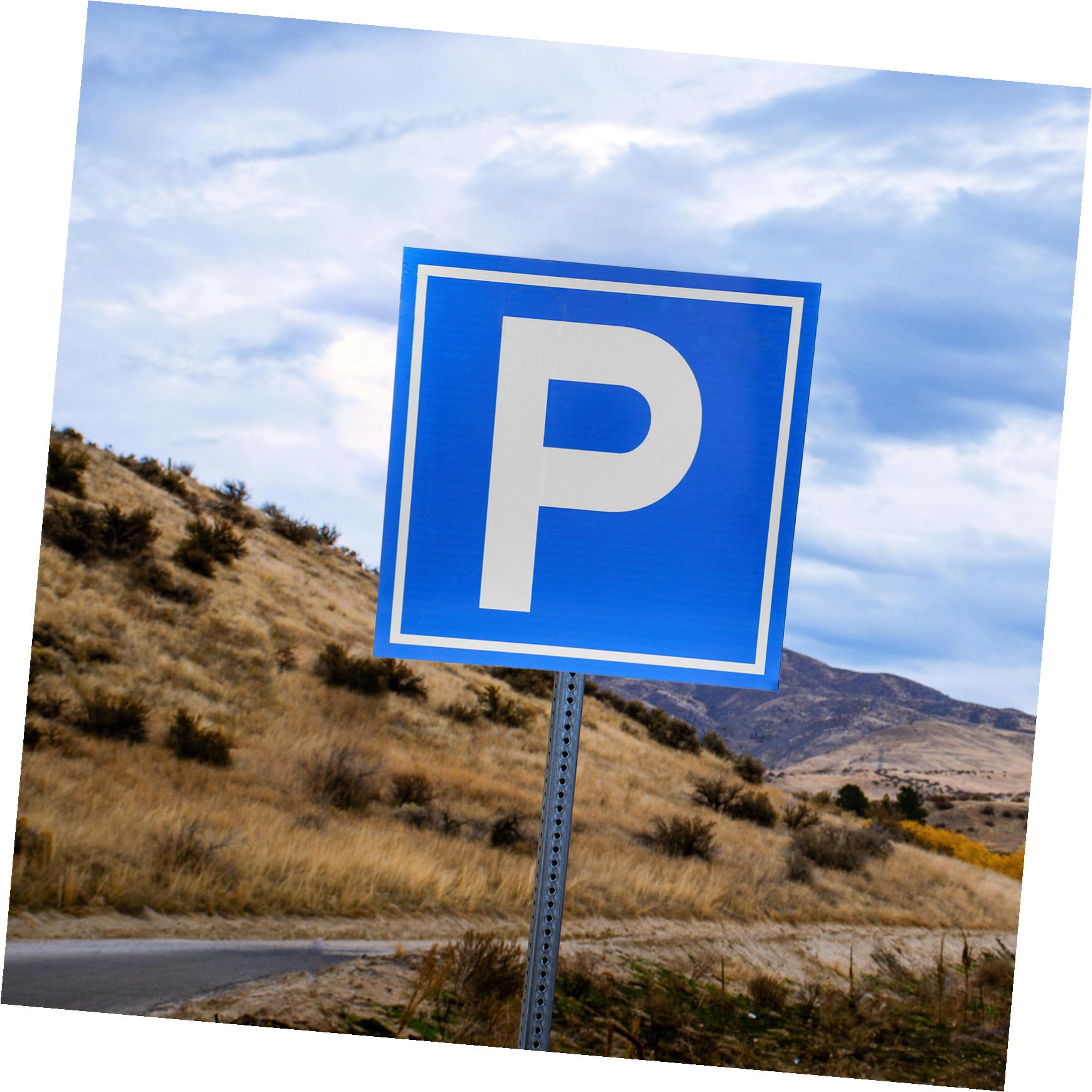 ABOOFAN Cartello Segnale Parcheggio Simbolo P in Lega di Alluminio Blu, Visibilità Elevata per Parcheggi e Luoghi Segnaletica Chiara