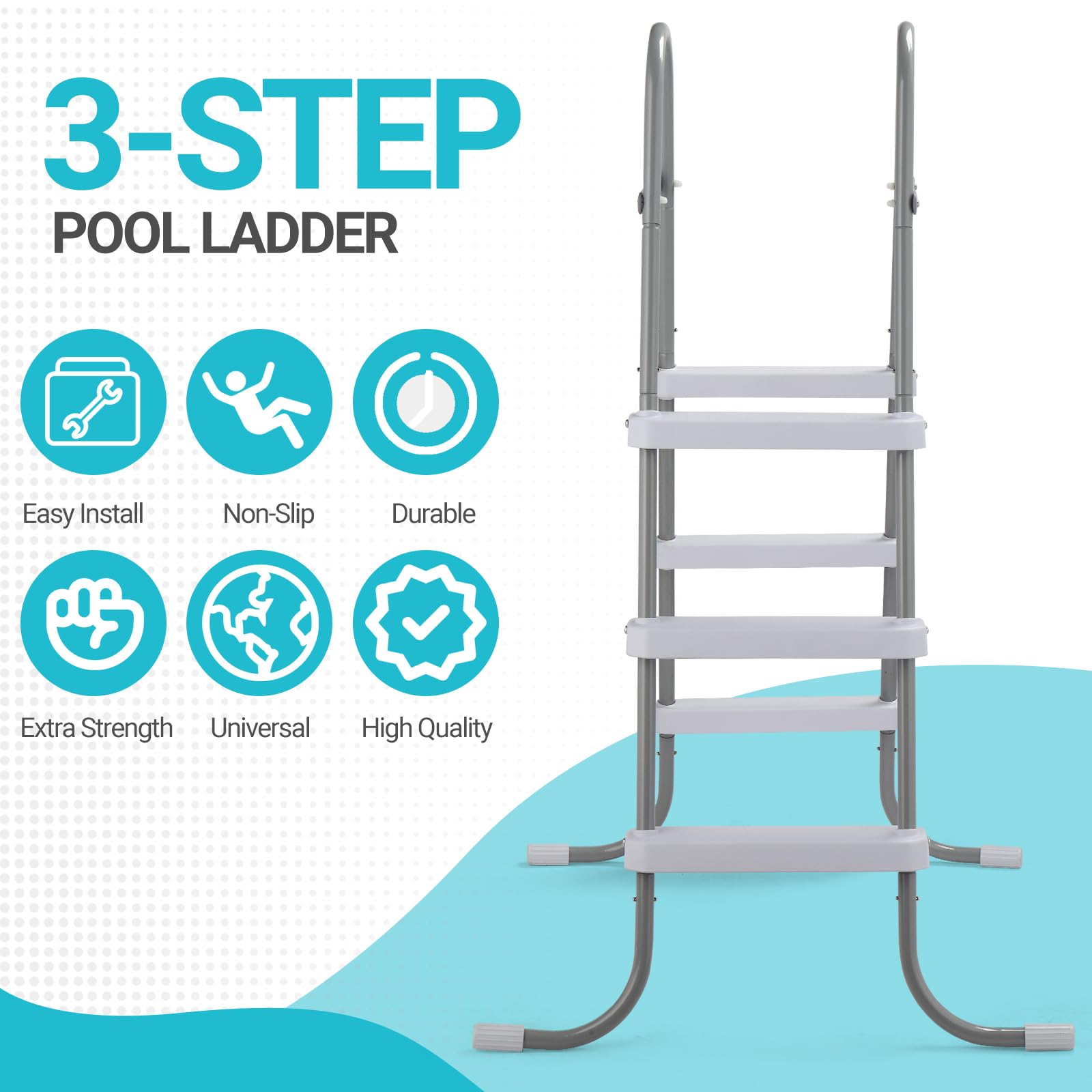 Snapklik.com : Outvita Metal Frame Above Ground Swimming Pool Entry