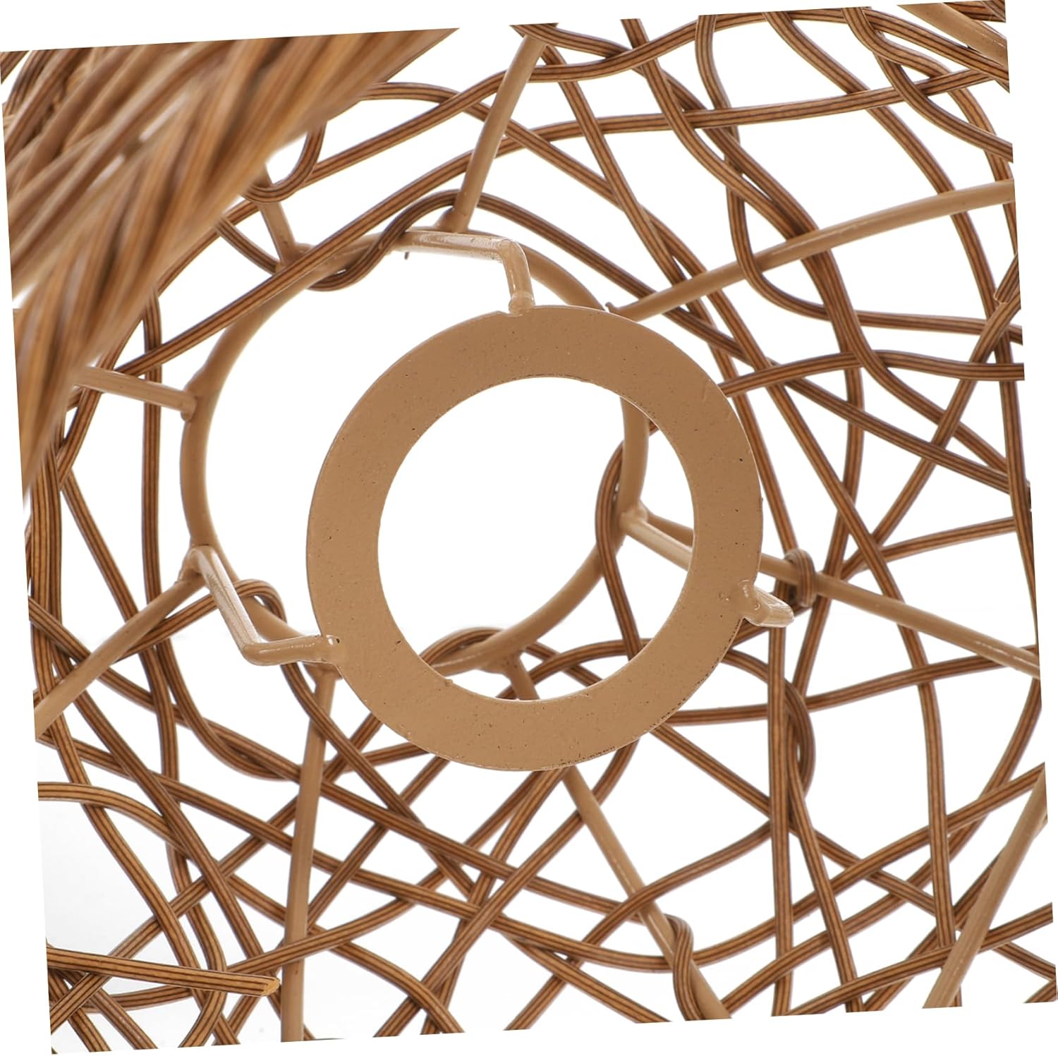 POPETPOP Rattan Woven Pendant Lamp Shade Modern Boho Light Cover 4cm Diameter Plastic Rustic Ceiling Decor 1 Piece Suitable for Kitchen and Dining Room