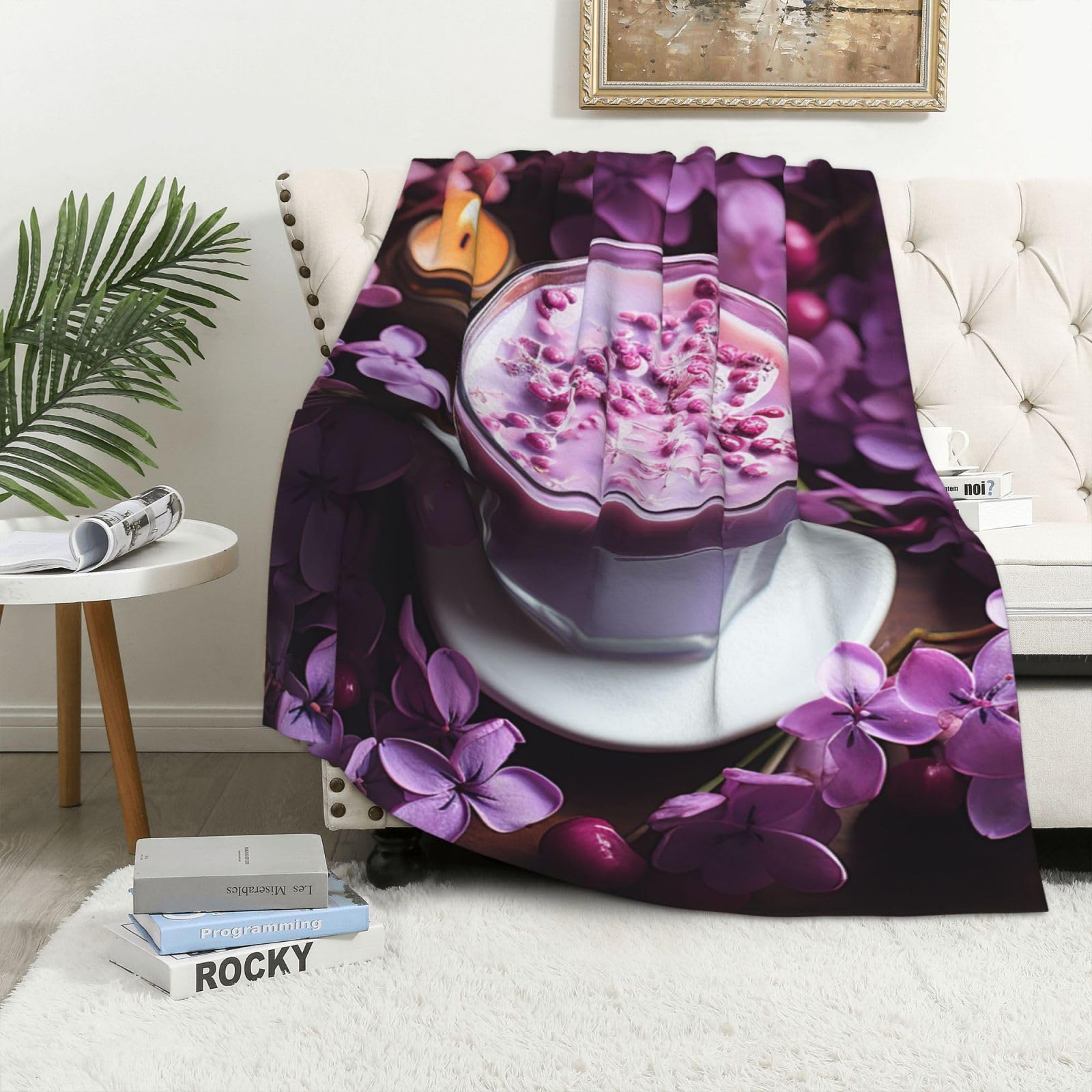 Couverture en peluche légère pour vos moments de détente sur le canapé