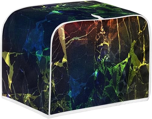 Dolyues Cubierta para tostadora de mármol de 4 rebanadas, cubiertas pequeñas para electrodomésticos de cocina con gancho superior, cubierta para