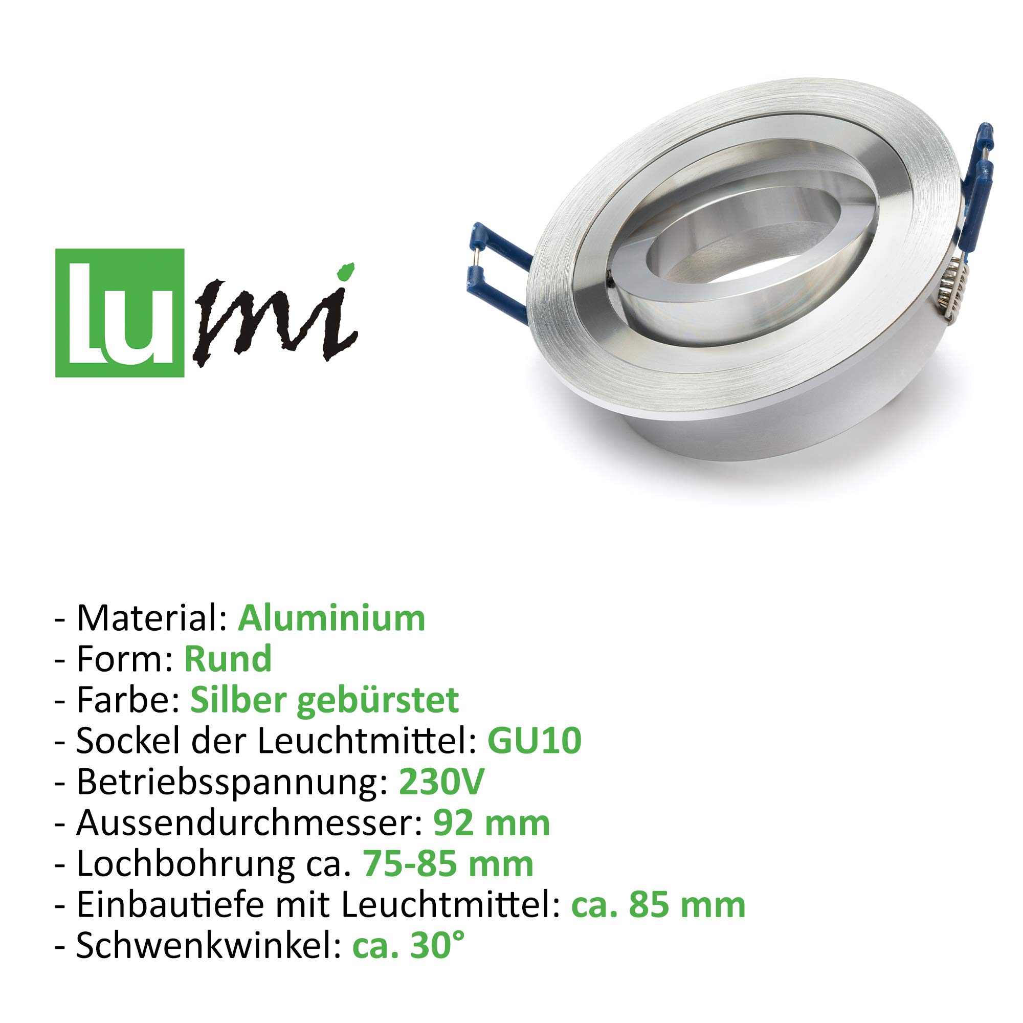 Spot De Sol LED - Douille GU10 - Étanche IP67 - Encastré - Rond - Inox