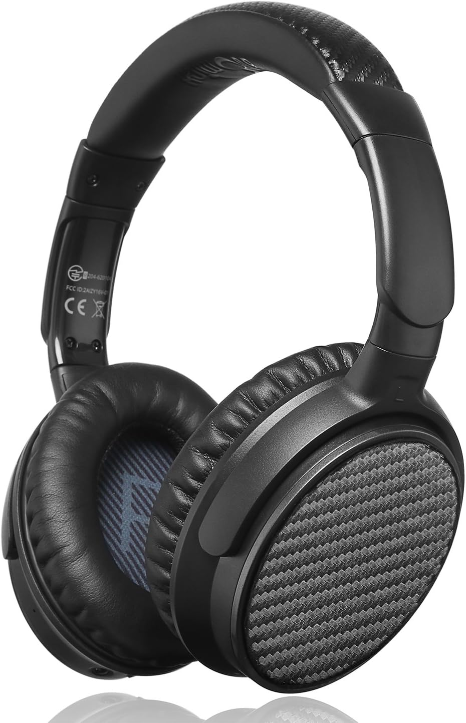 iDeaUSA Active Noise Cancelling Bluetooth Headphones, Wireless Over Ear Headset 25 Hours Playback, Built- in Microphone apt-X HiFi Stereo Sound Headphones Travel TV Computer Phone (Black)