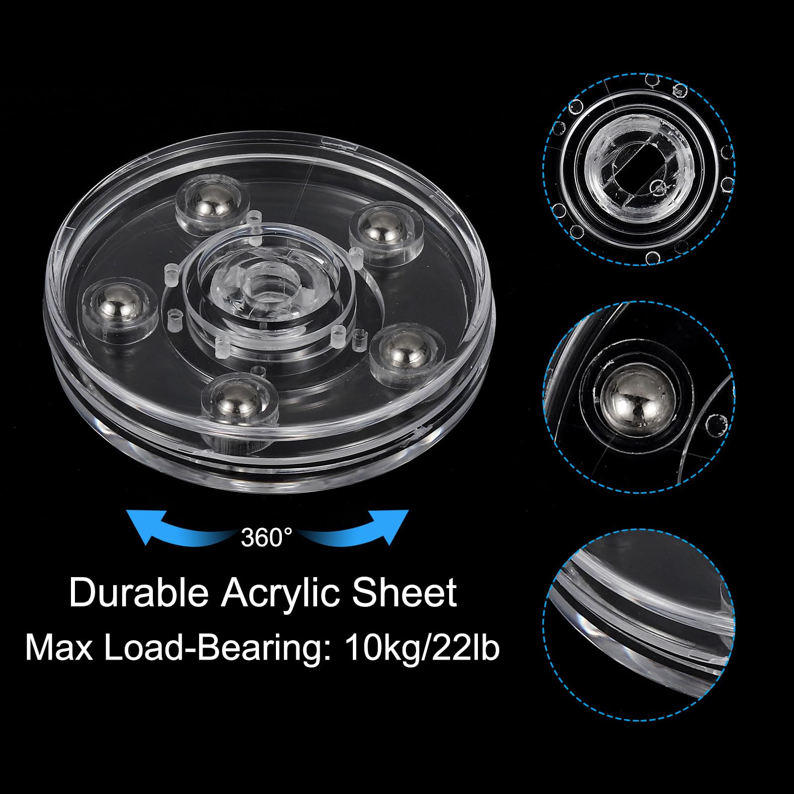 PATIKIL 2.5 Inch Heavy Rotating Swivel Stand - Image 3
