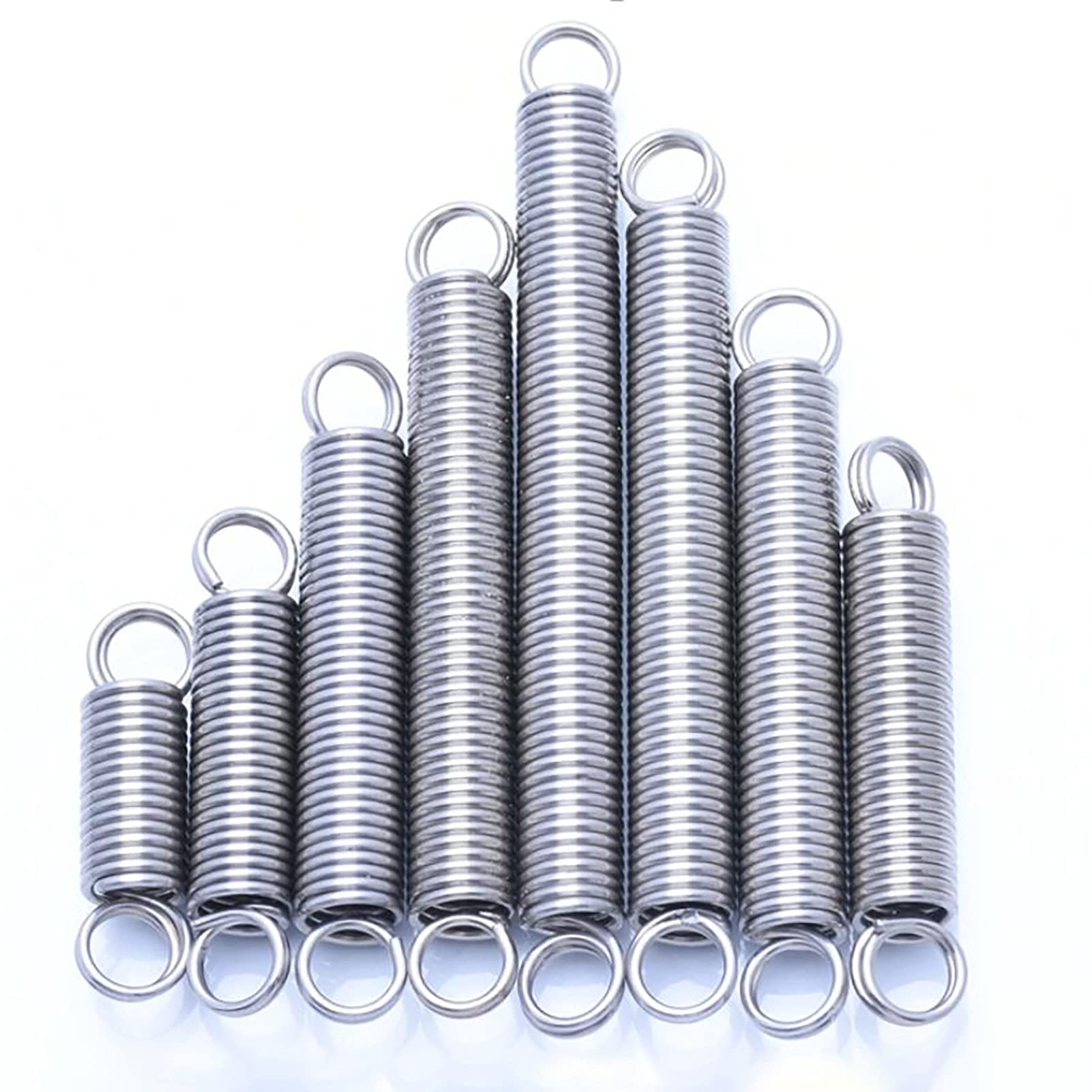 ELLANA Extension Heavy 5 Pieces, 0.5mm Wire Diameter, 3mm Outer Diameter, 15-120mm Length 304 Stainless Steel Small Expansion Tension Spring Wire Hook ( Size : 60mm )