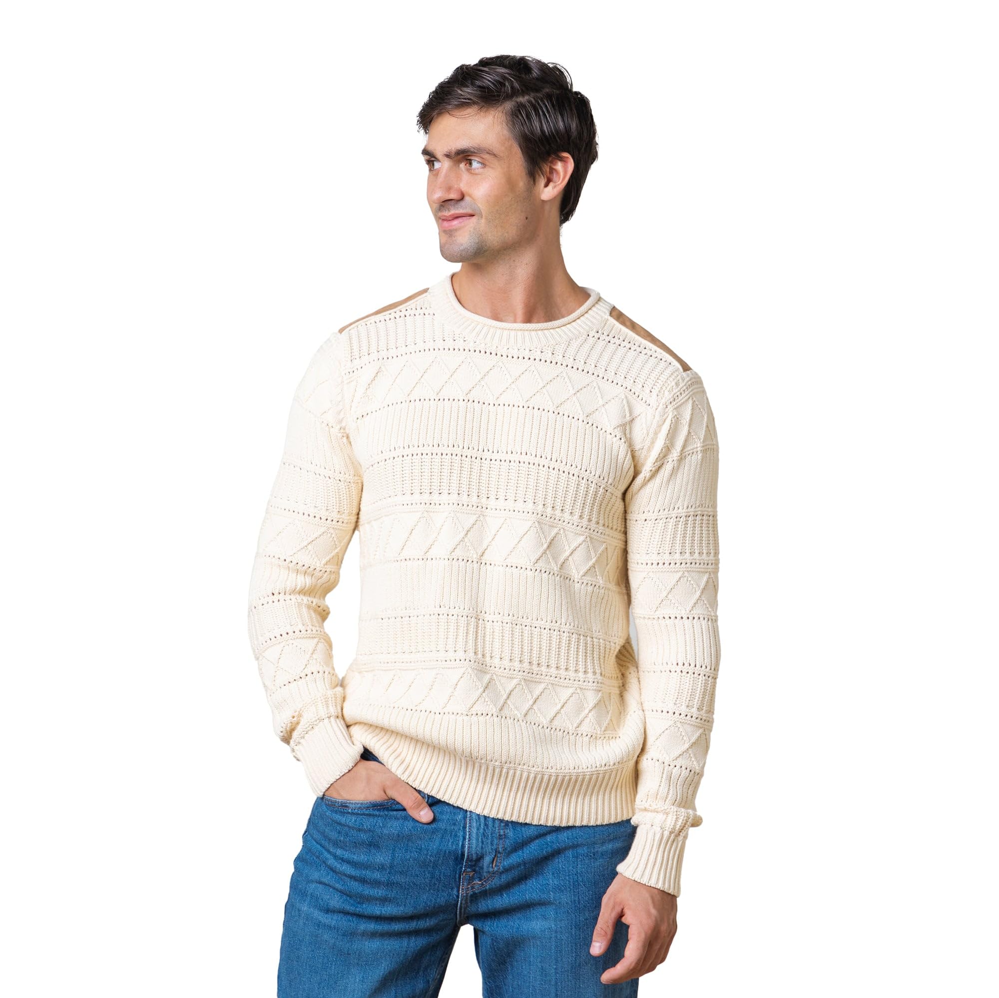 Hope &amp; Henry Girls Cable Front Pullover Sweater