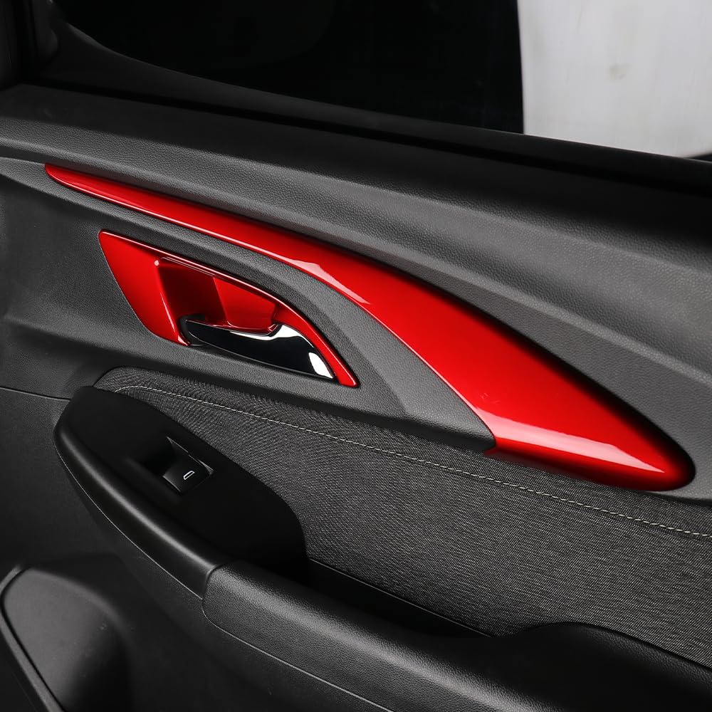 Cnaurda ABS Door Panel Stripes Cover Trim Compatible with Chevy Trailblazer 2021-2023 Interior Accessories (Red)