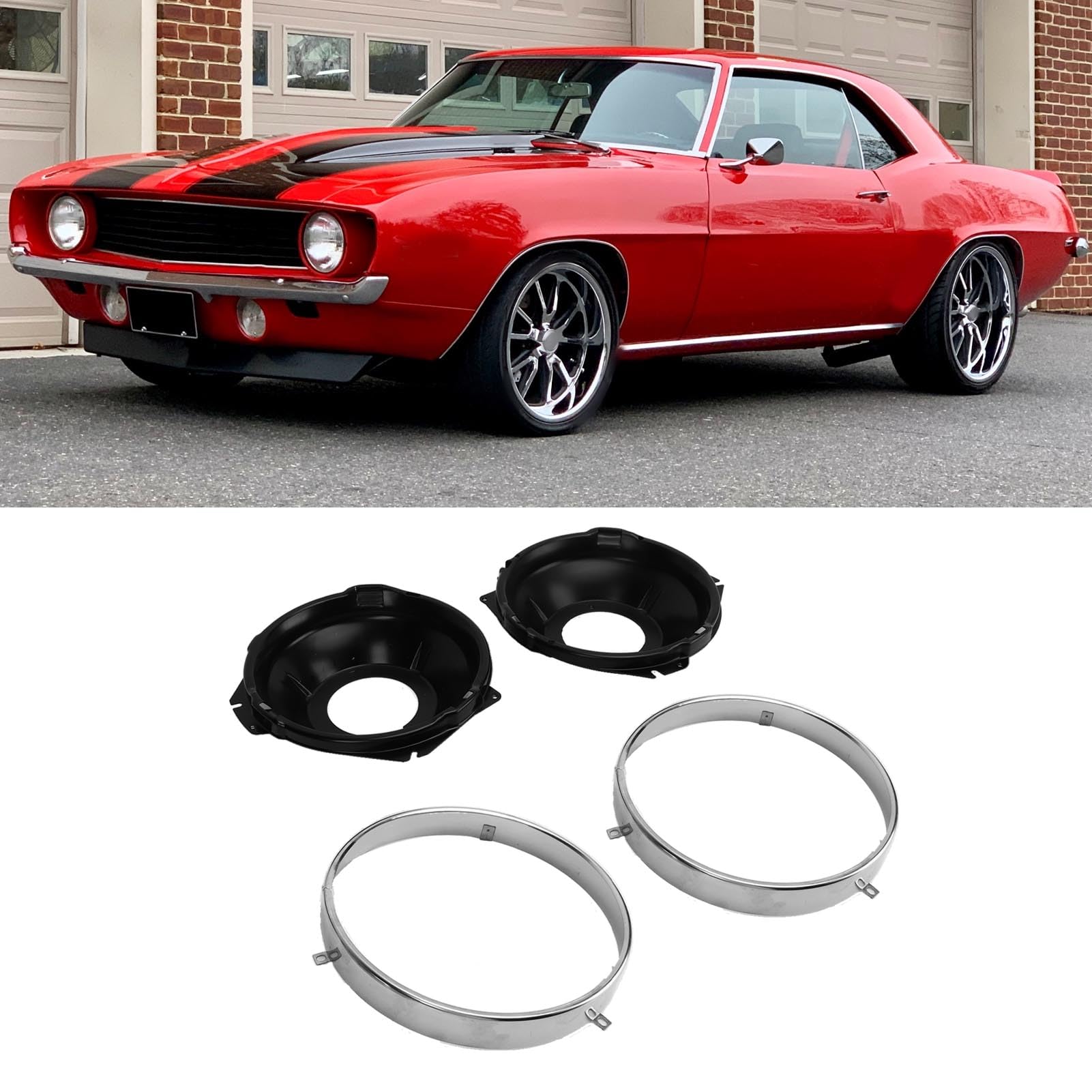 EMUKOEP Scheinwerferhaltering für Camaro 1967-1969