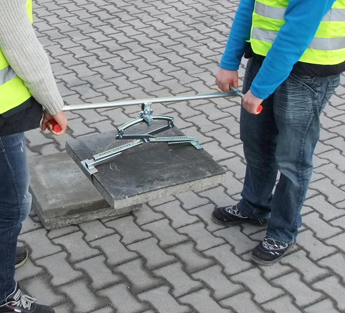 Verlegehilfen Plattenheber PPH 33/62 cm mit Scherengriff für Plattenverlegung/verstellbar 330-620 mm