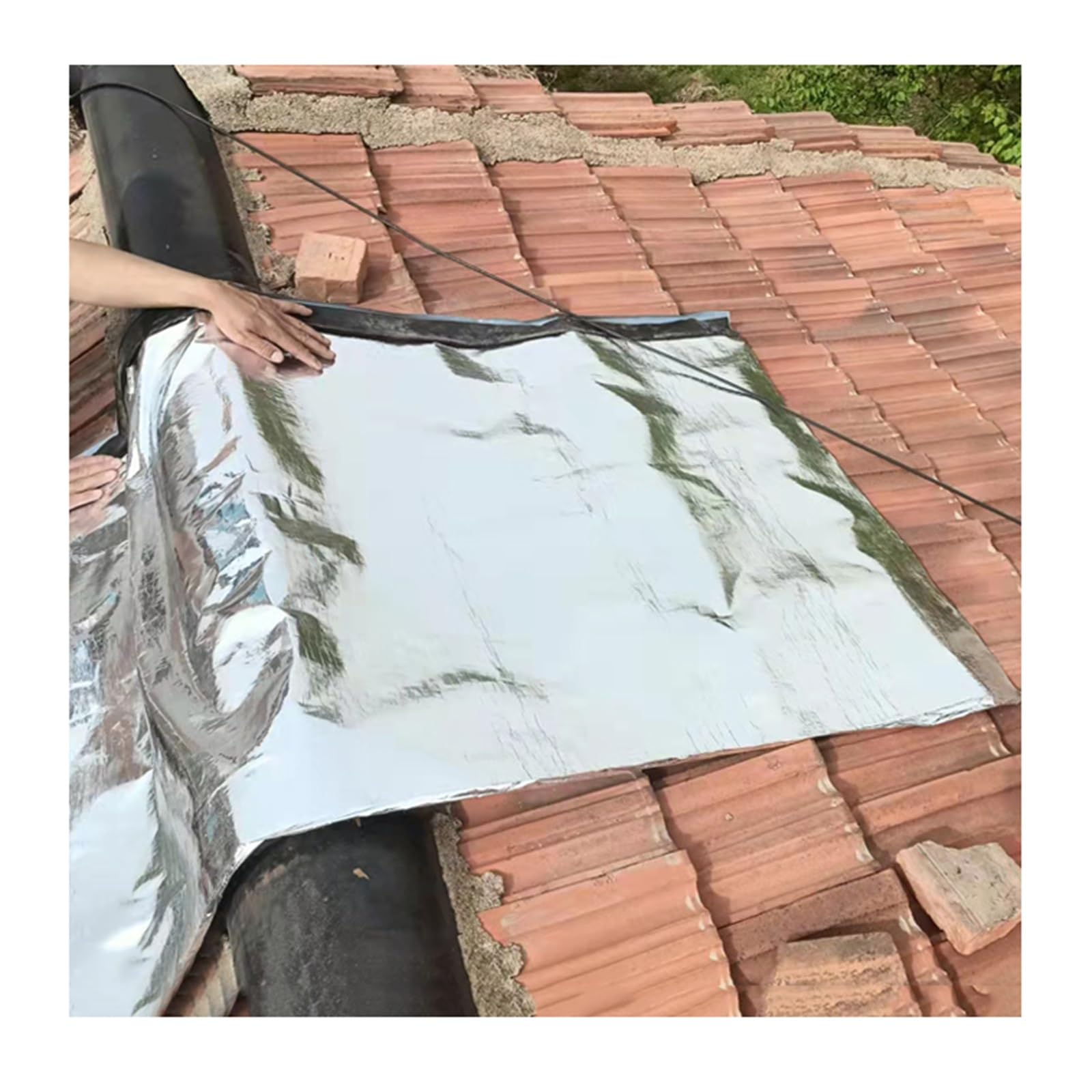 Rollo de revestimiento de techo para reparación de fugas y grietas, protección impermeable para puertas, ventanas y canalones