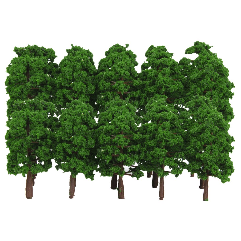 Jili Online 40x Model Trees DIY Railway Scenery Landscape Accssory 3.15'' 1/150 N Scale