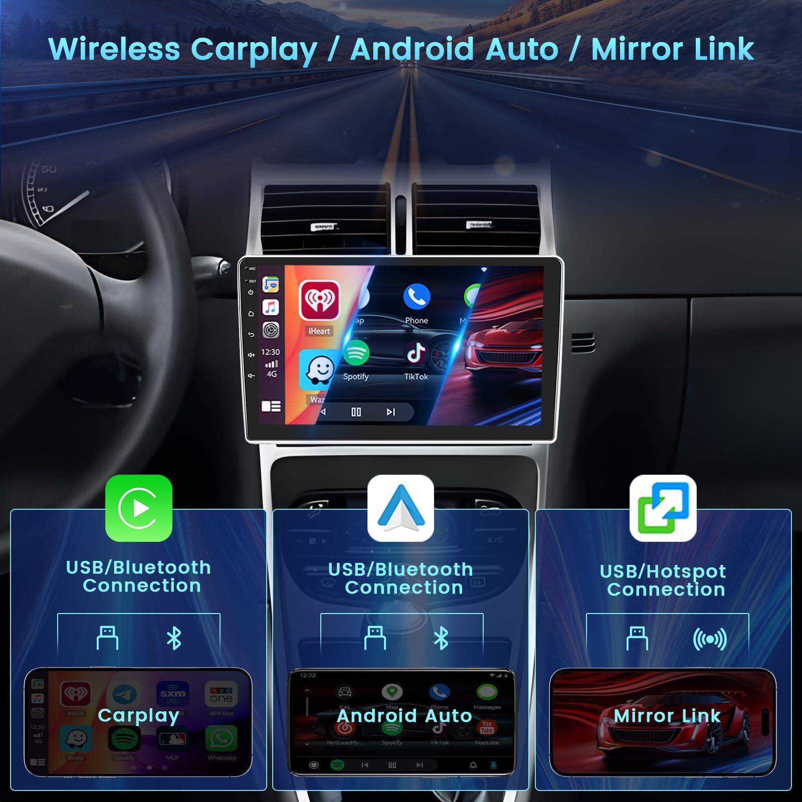 FÜR PEUGEOT 307 2002-2013 9" Android 12.0 Autoradio DAB GPS Navi RDS