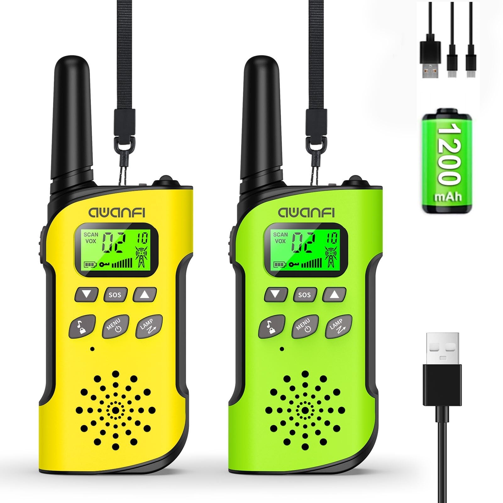 AWANFI Walkie Talkies Rechargeable for Kids, Walkie Talkies for